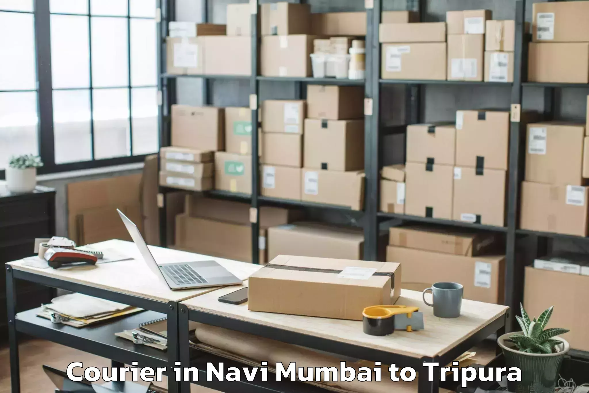 Reliable Navi Mumbai to Panisagar Courier